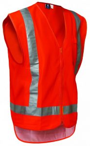 Bison Polyester Hi Vis Vest Day/Night Orange