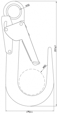 Scaffold Hook - Double Action - Alloy MH007 - Image 2