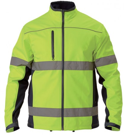 Bisley Soft Shell Hi Vis Jacket Orange/Navy or Yellow/Navy BJ6059T