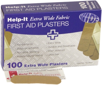 Plasters Extra Wide Box 100 PLAFAB100W