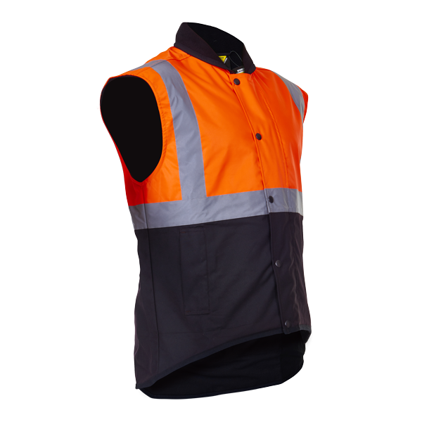 Vest Caution Sleeveless Oilskin Day/Night