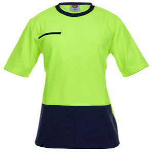 Polar Fleece Crew Neck Hi-Vis Day/Only – 280gsm Yellow/Navy