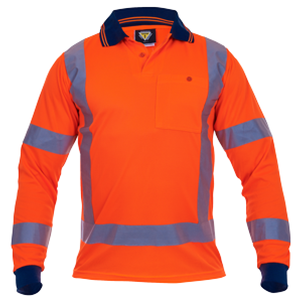 Polo TTMC Orange Microfibre Long Sleeve