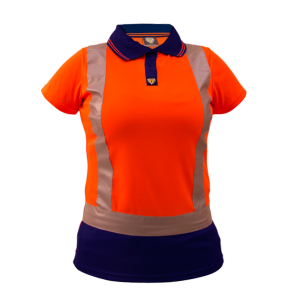 Polo D/N Womans Microfibre Orange/Navy