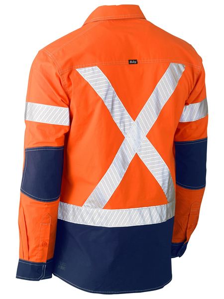 Bisley Flex & Move X Taped Hi Vis Utility Shirt - Image 3