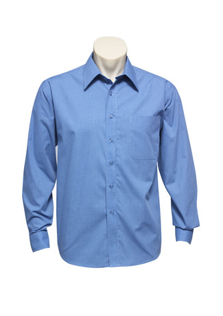 Mens Micro Check Long Sleeve Shirt - Image 2