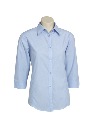 Ladies Micro Check 3/4 Sleeve Shirt - Image 3