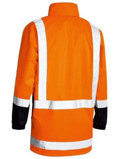 Bisley Rain Hi Vis Jacket Shell TTMC Orange BJ6967T - Image 2