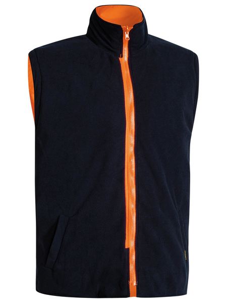 Bisley 5-In-1 Rain-Jacket Taped Orange/Navy - Image 4