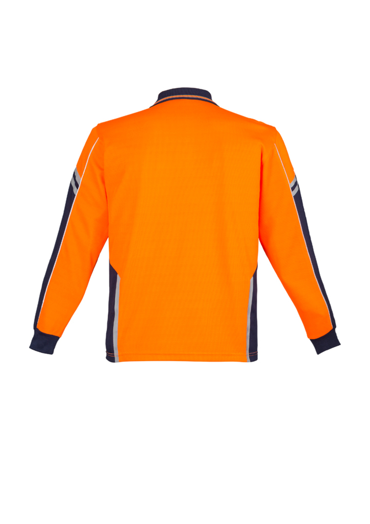 Syzmik Polo L/S Orange / Navy Day Only - Image 2