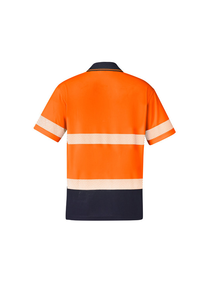 Syzmik Polo Unisex Hi Vis Segmented S/S Hoop Taped D/N - Image 2