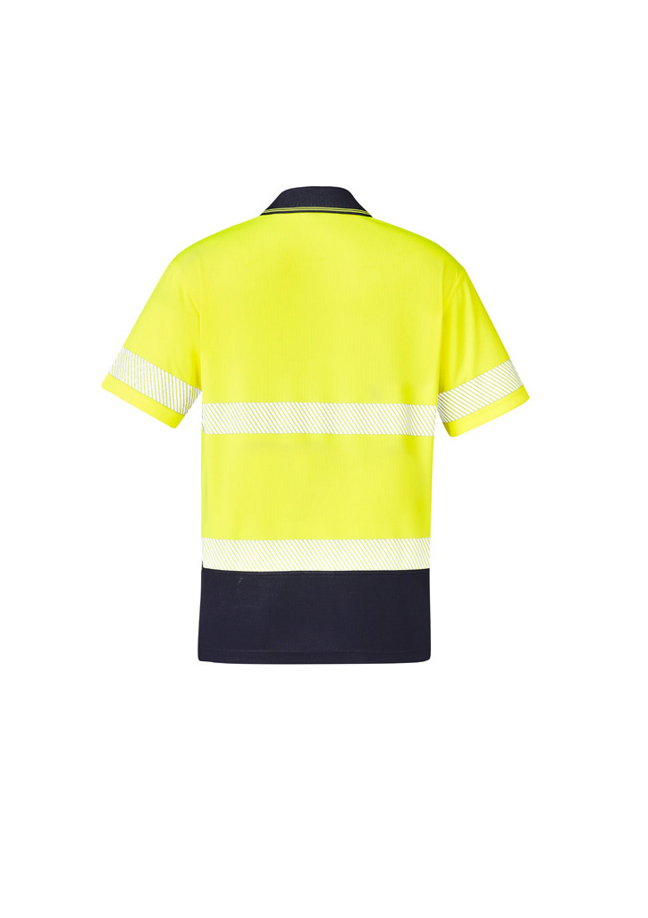 Syzmik Polo Unisex Hi Vis Segmented S/S Hoop Taped D/N - Image 4