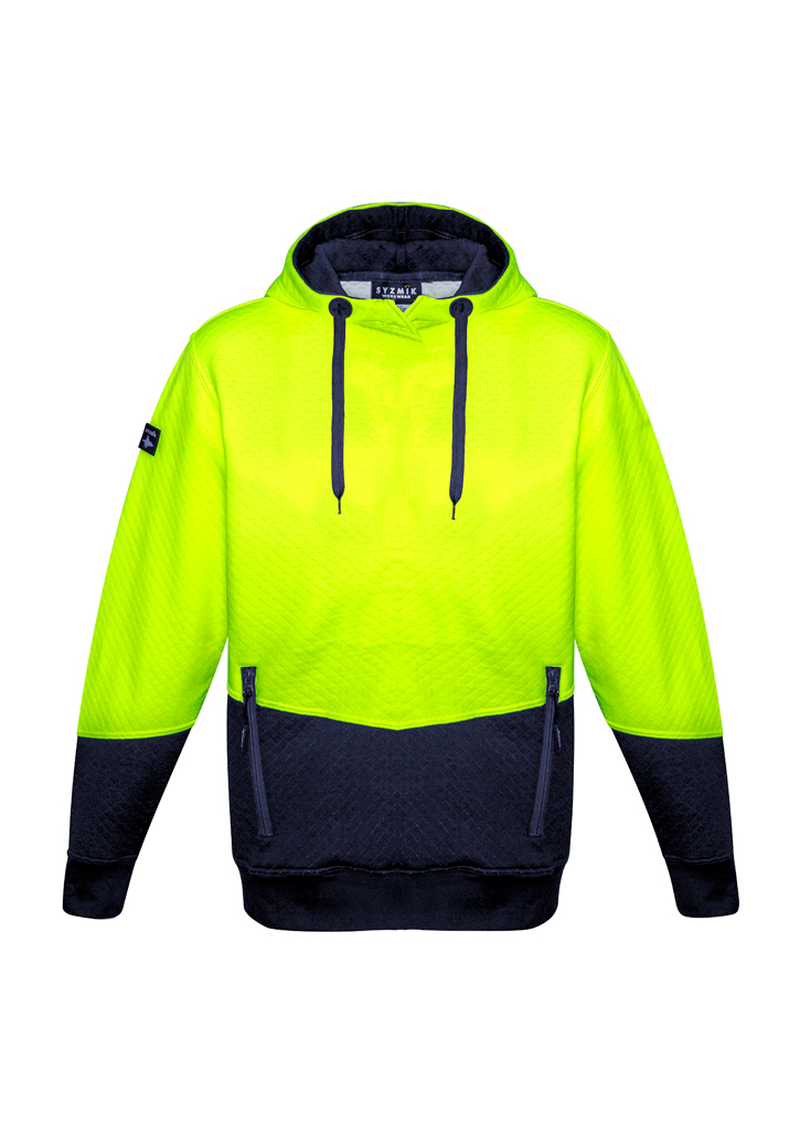 Syzmik Textured Jacquard Hoodie Unisex Hi Vis - Image 7