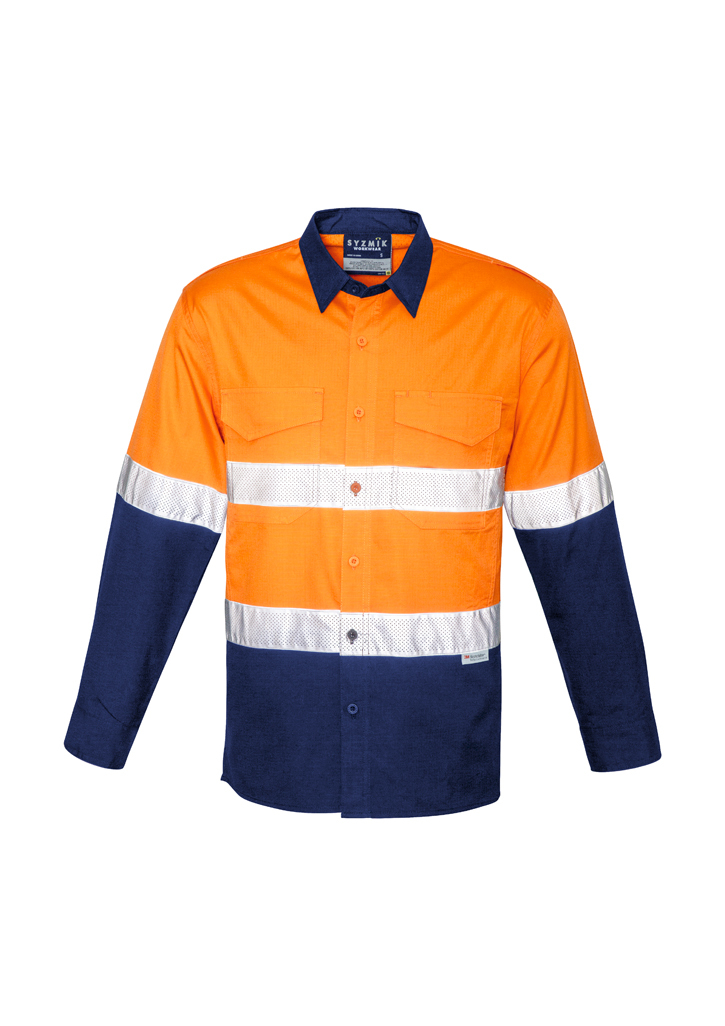 Syzmik Rugged Vented Shirt L/S Day/Night ZW129 - Image 4