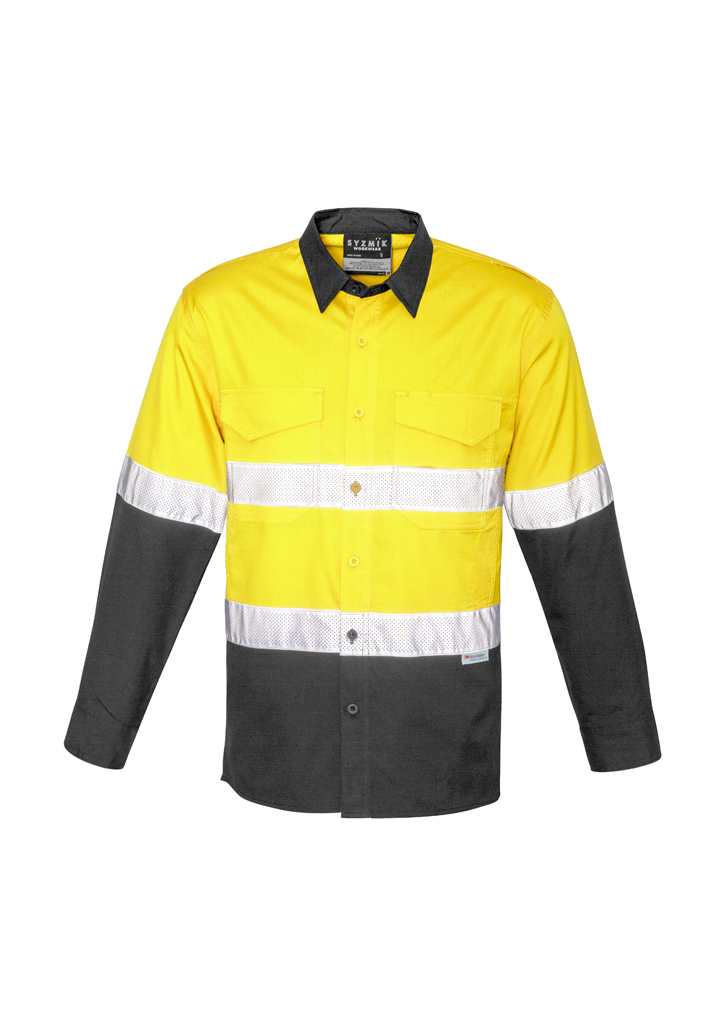 Syzmik Rugged Vented Shirt L/S Day/Night ZW129 - Image 8