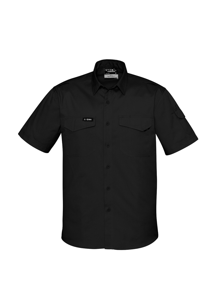 Syzmik Men's Rugged Workshirt Short Sleeve 145g - Image 3