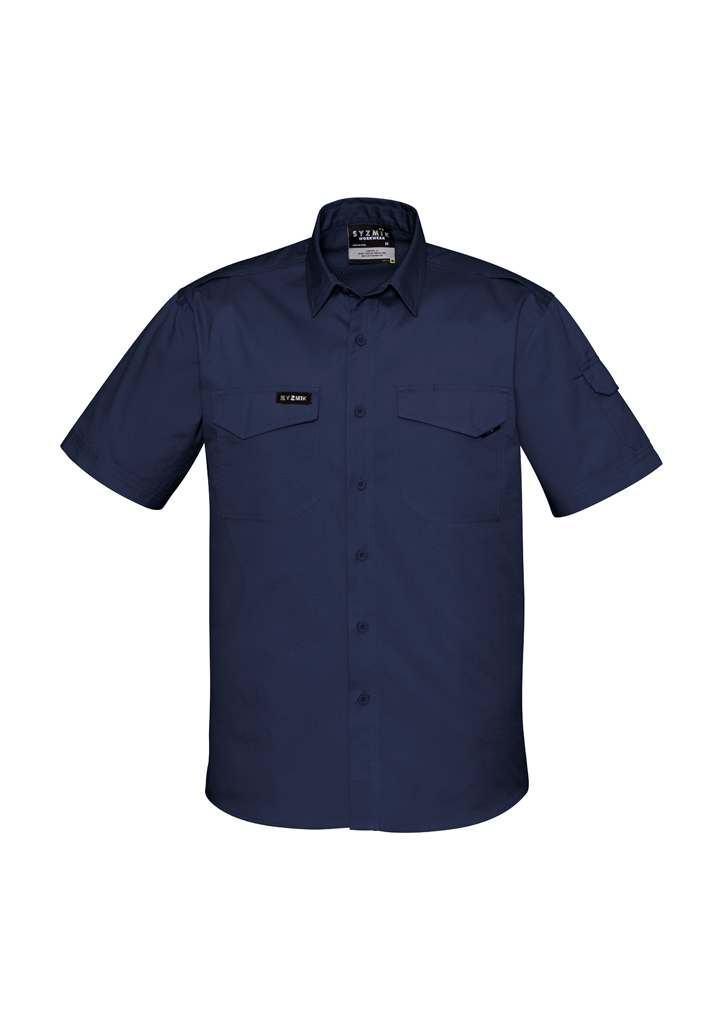 Syzmik Men's Rugged Workshirt Short Sleeve 145g - Image 5