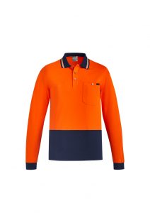 Syzmik Men’s Hi Vis Cotton L/S Polo