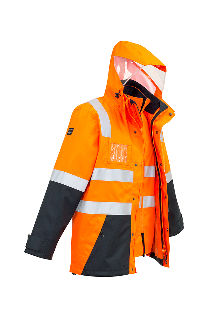 Hi Vis Waterproof Jacket 4 in 1 Men's Syzmik