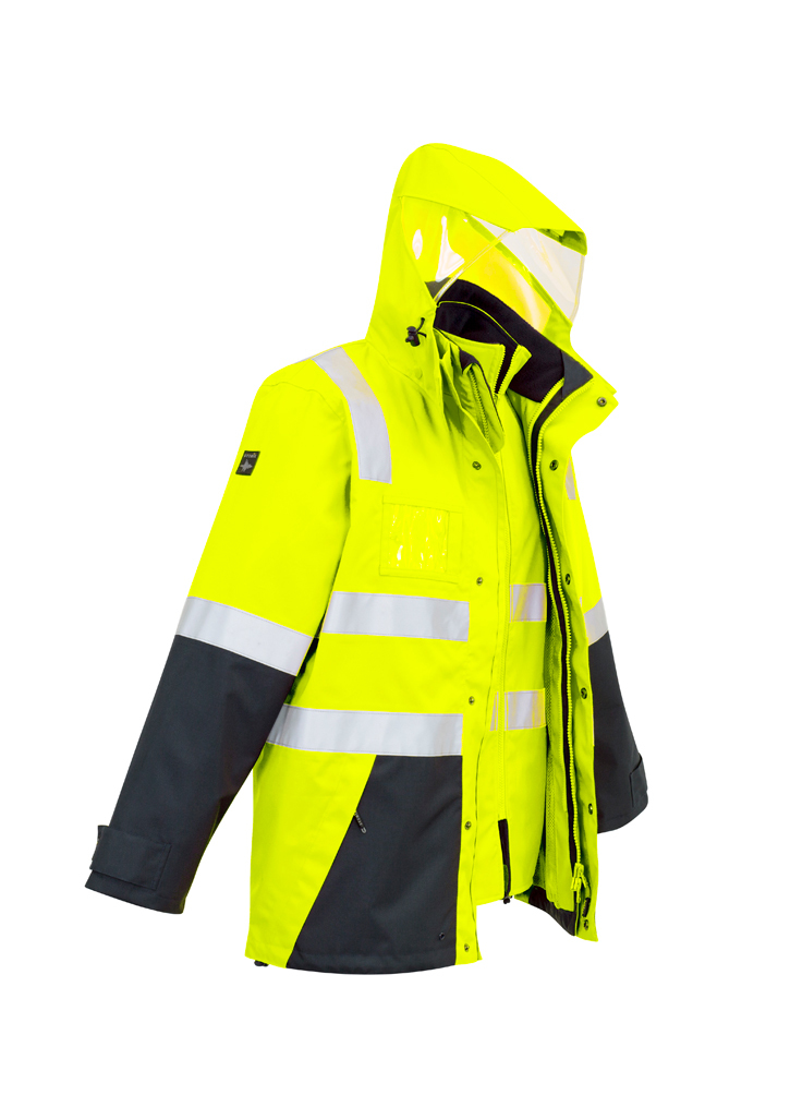 Syzmik 4 in 1 Waterproof Jacket Hi-Vis Men's - Image 6