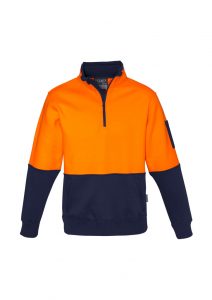 Syzmik Unisex Half Zip Pullover Low Pill Hi Vis