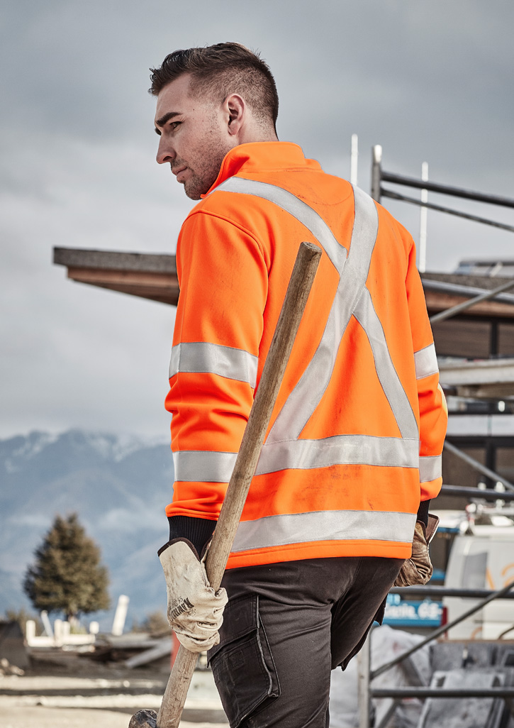 Syzmik X Back Rail Jumper Unisex Hi Vis - Image 3