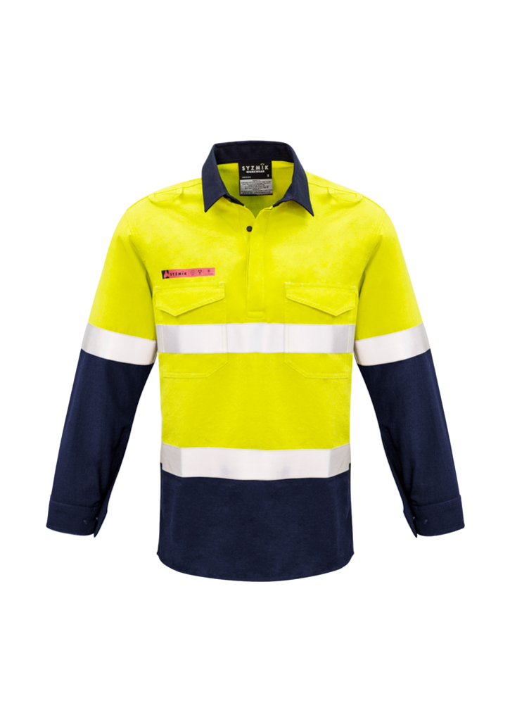 Syzmik Men's FR Closed Front Hooped Taped Spliced Shirt - Image 3