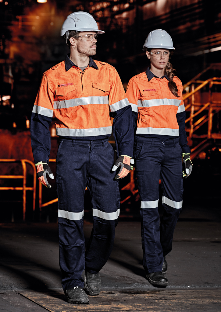 Syzmik Men's FR Closed Front Hooped Taped Spliced Shirt - Image 5