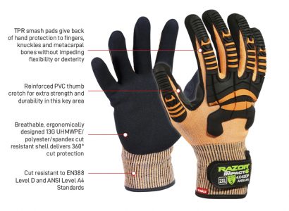 Esko Impact 5 Glove Cut D TPR Orange