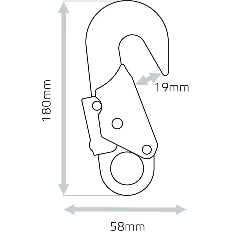 ZERO Apollo Pro snaphook with swivel attachment loop - Image 2