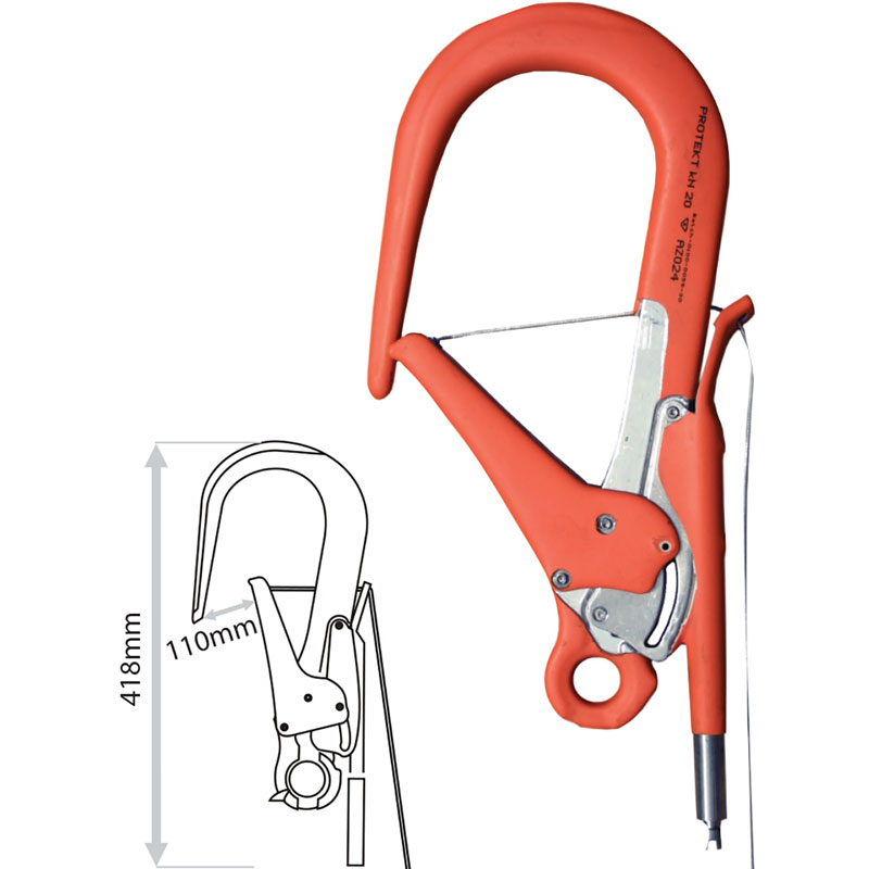 Rescue hook for pole