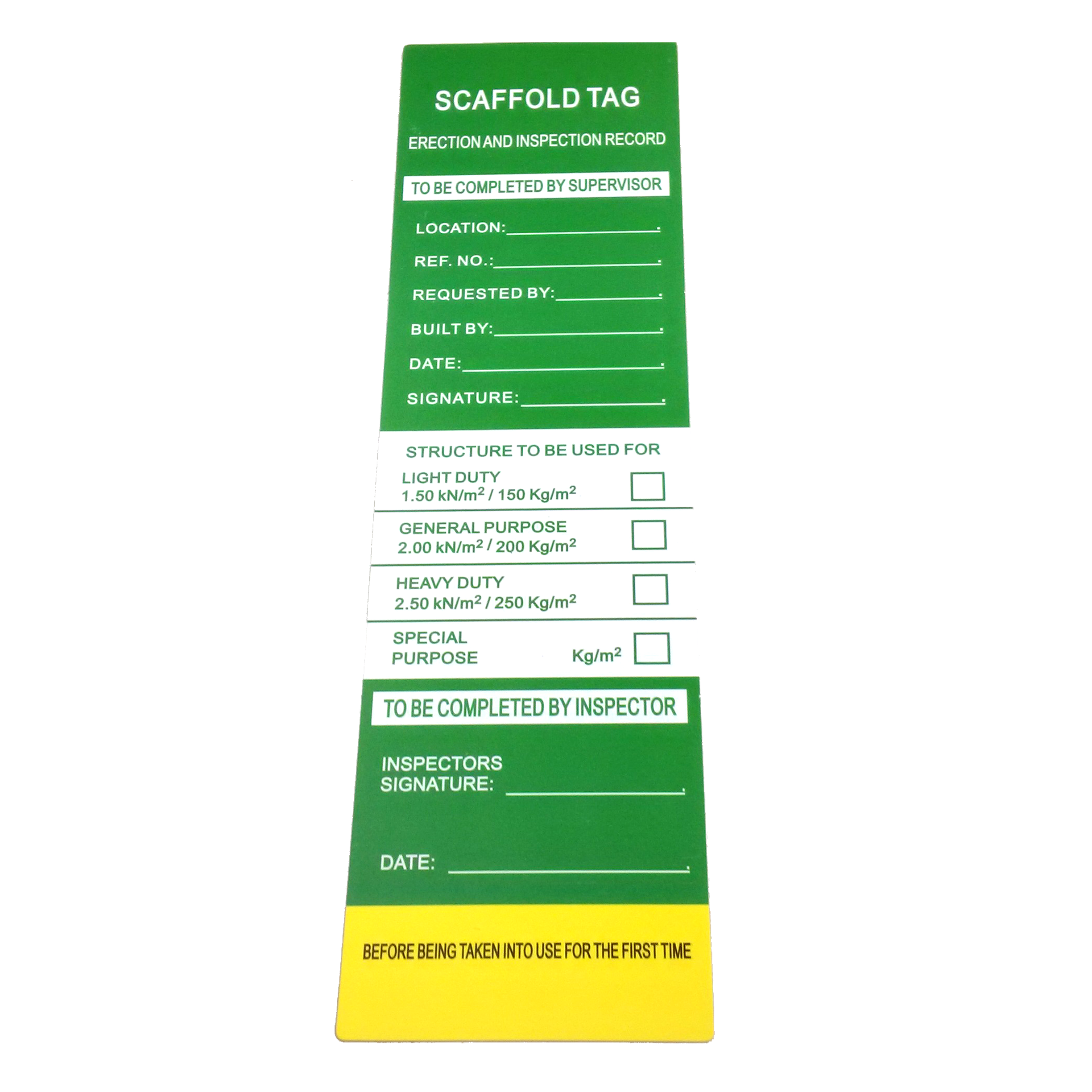 IN2SAFE Ladder Tag Set - 55x210mm - Image 2