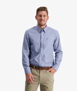 Swanndri Men’s Barrington L/S Cotton Blue Houndstooth Shirt