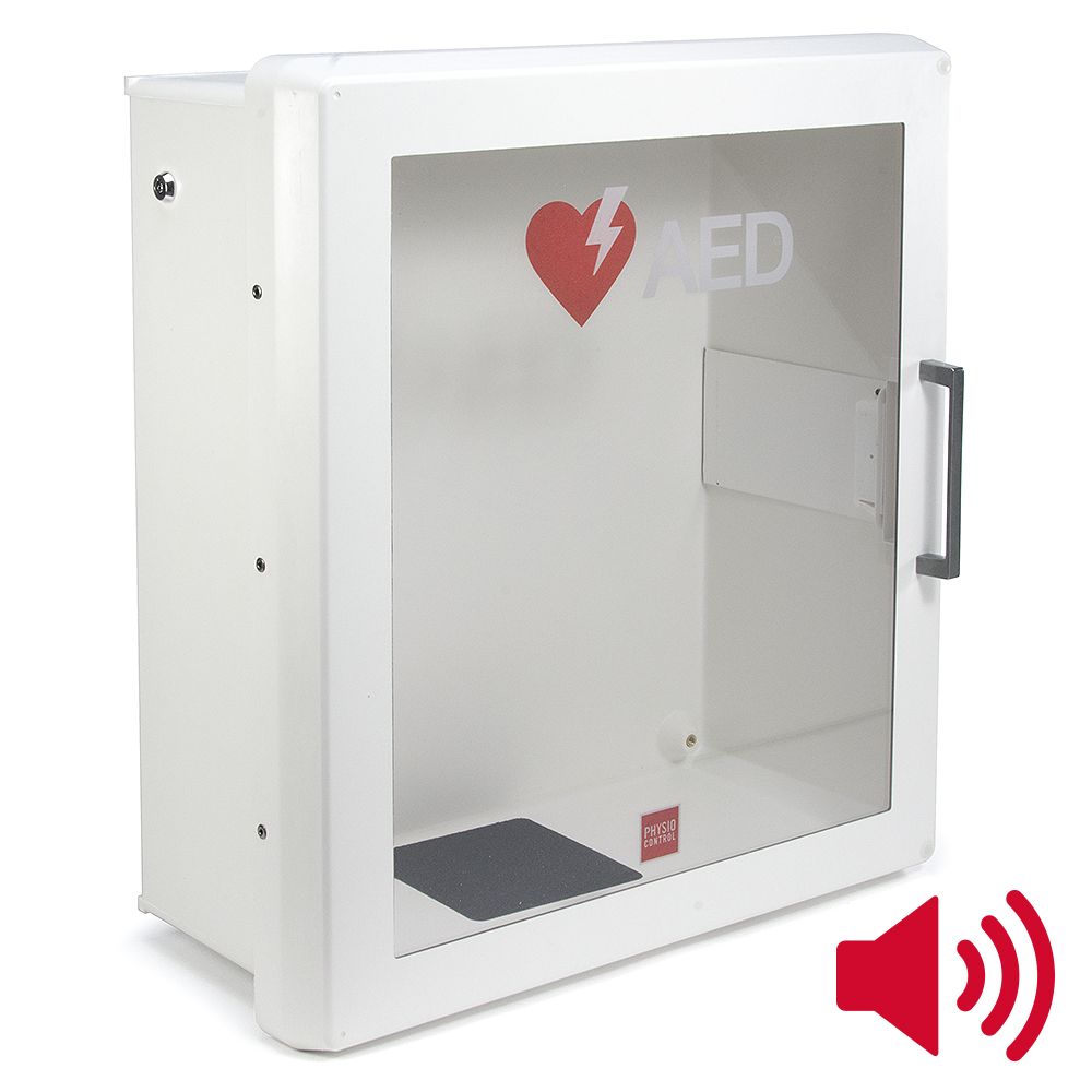 Lifepak CR2 Defibrillator Surface Mount Cabinet with Alarm