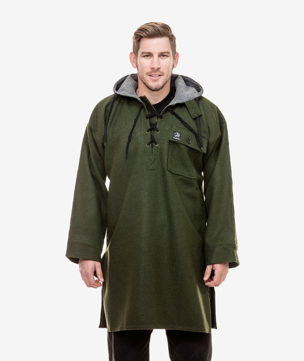 Swanndri Men's Original Wool Bushshirt Lace-up Front - Image 6