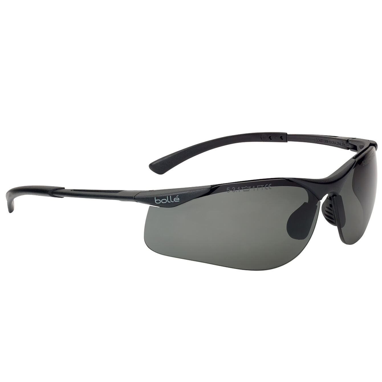 Bolle Contour BSSI Platinium ASAF Smoke Lens - Matt Black Temples - Image 2