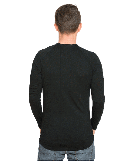 Brass Monkey Merino Thermal Long Sleeve Crew Black S - 10XL - Image 2