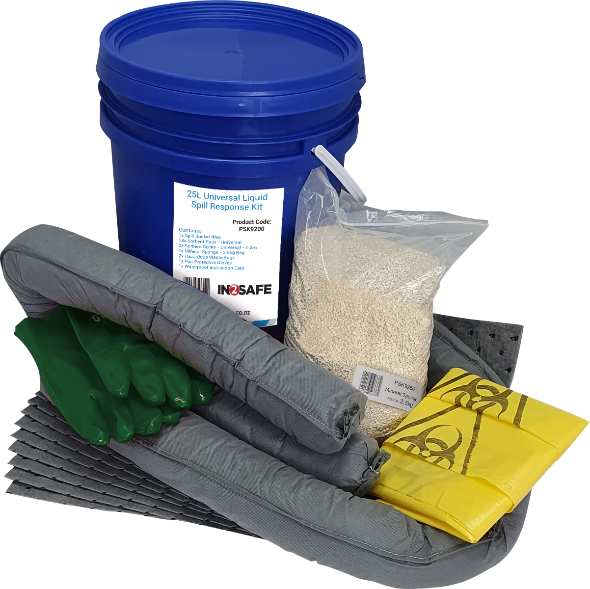 IN2SAFE Universal Spill Kit - 25L Workshop (Bucket)