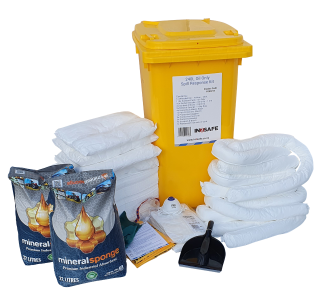 IN2SAFE Oil Only Spill Kit – 240L Mobile (Wheelie Bin)
