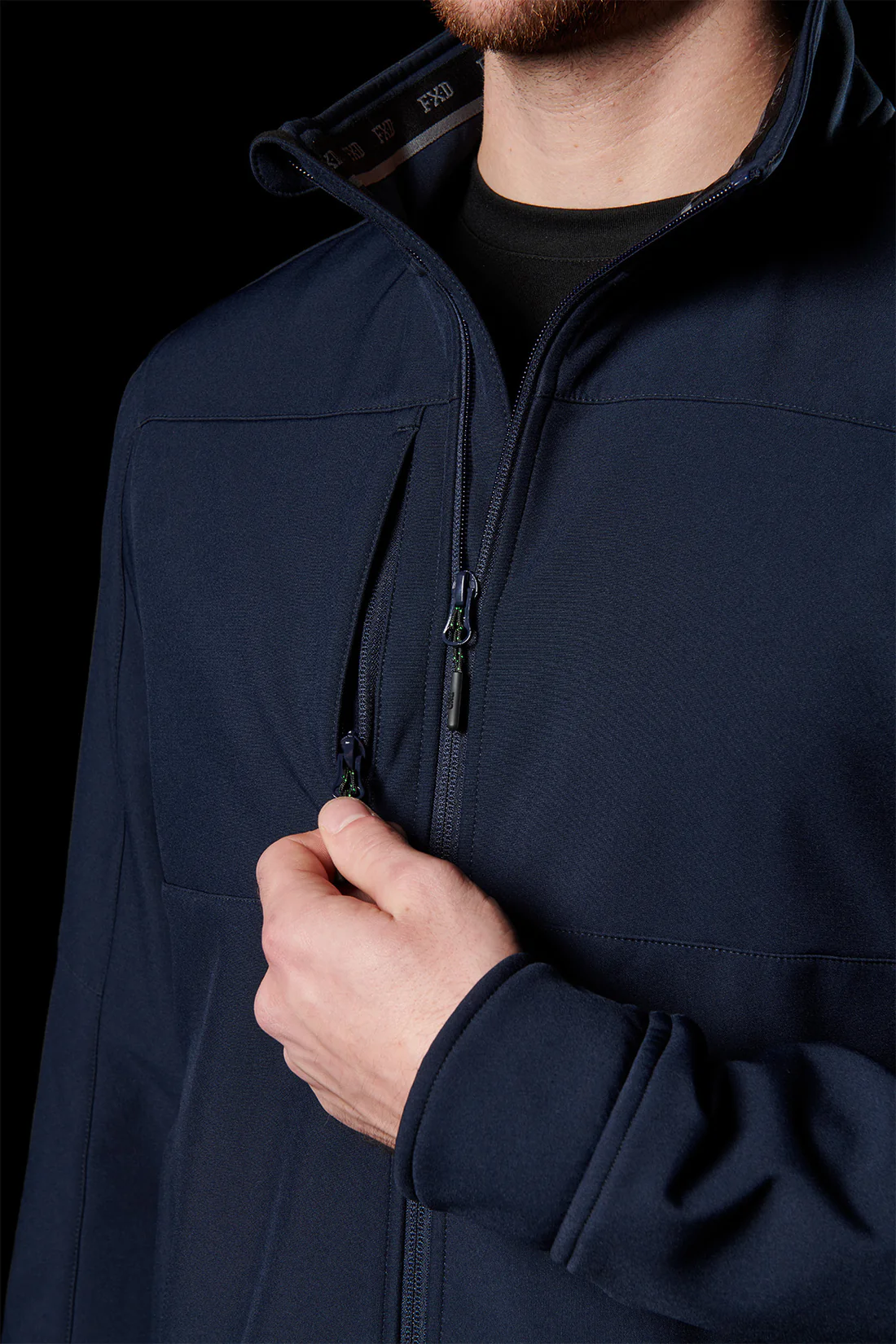 FXD Soft Shell Jacket WO.3 Navy or Black - Image 4