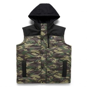 Hard Yakka 3056 Camo Puffer Hooded Vest