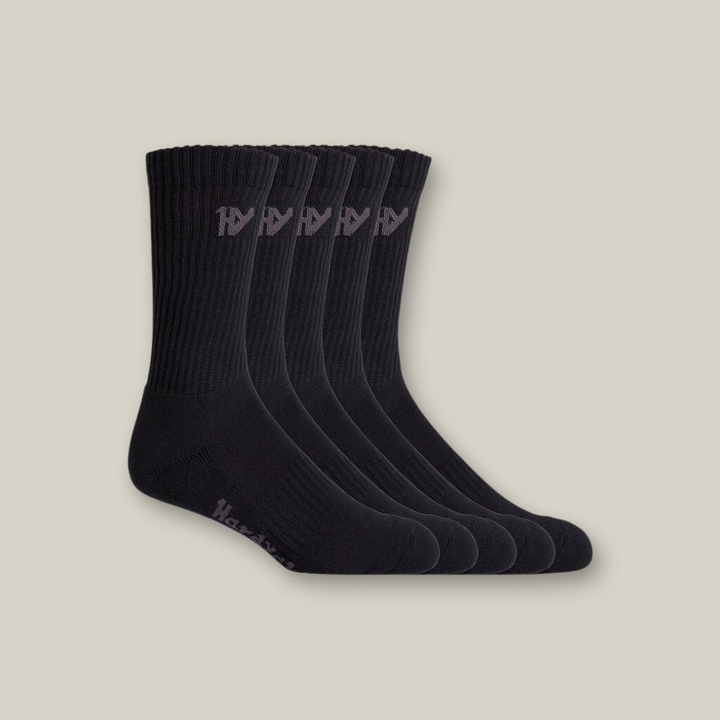 Hard Yakka Cotton Crew Work Sock 5 Pack - Image 3